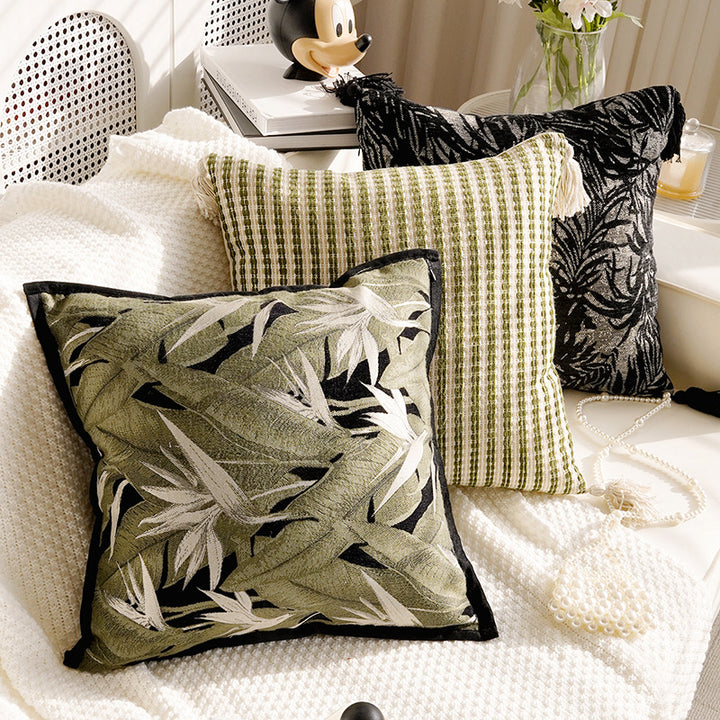 Decorative Throw Pillow with Tassel Accents for Home Decor