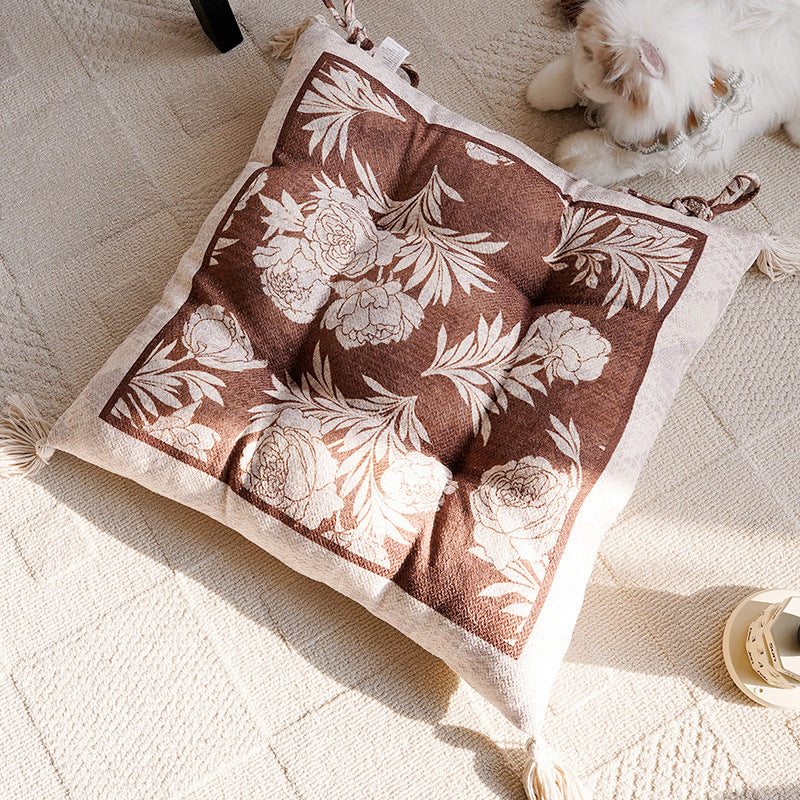 Floral Patterned Decorative Floor Cushion