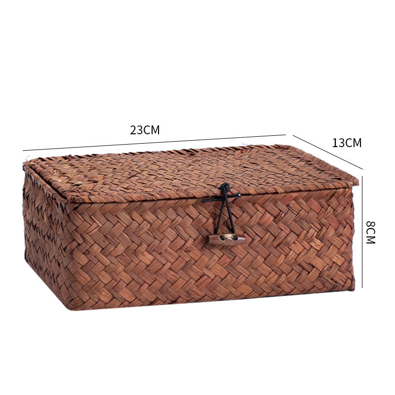 Handcrafted Rectangular Woven Storage Container