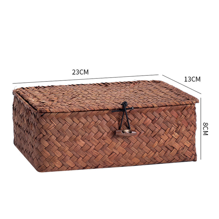 Handcrafted Rectangular Woven Storage Container