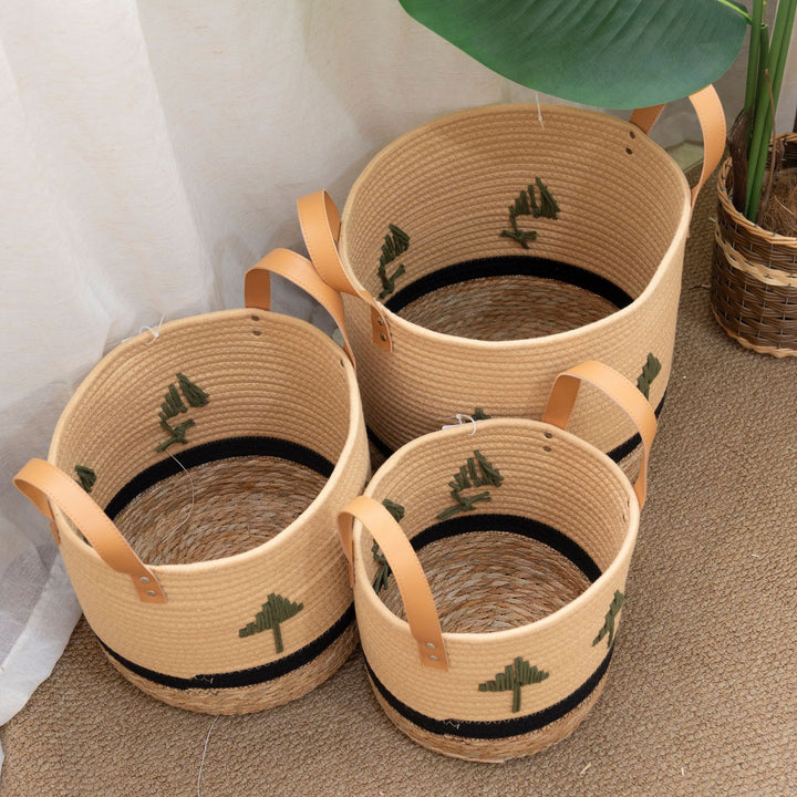 Decorative Eco-Friendly Woven Storage Basket