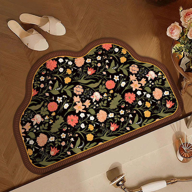 Floral Patterned Area Mat