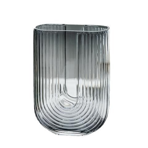 Ribbed Glass Vase