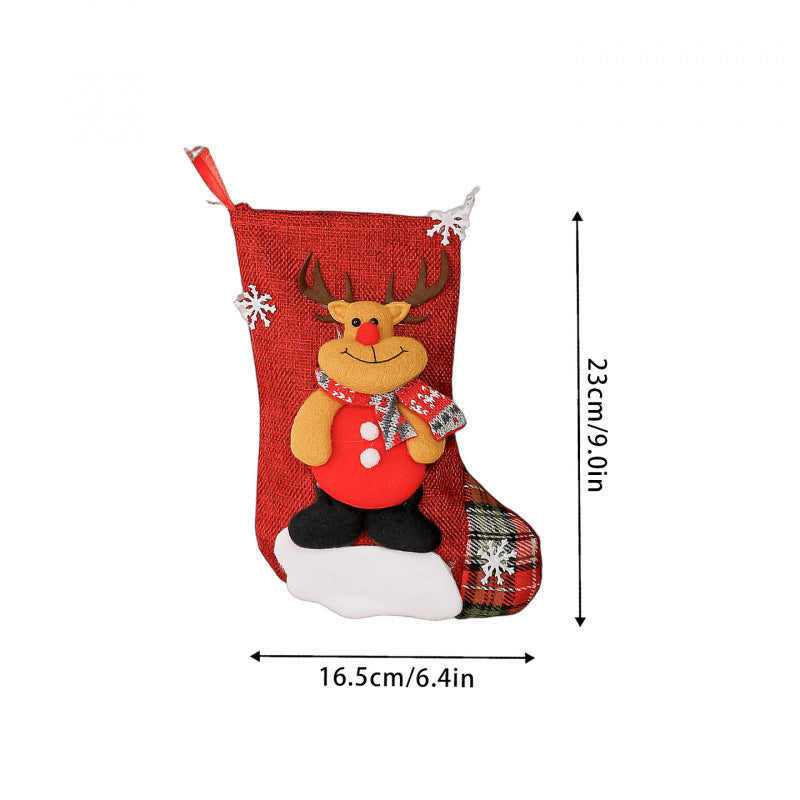 Christmas stocking with reindeer design