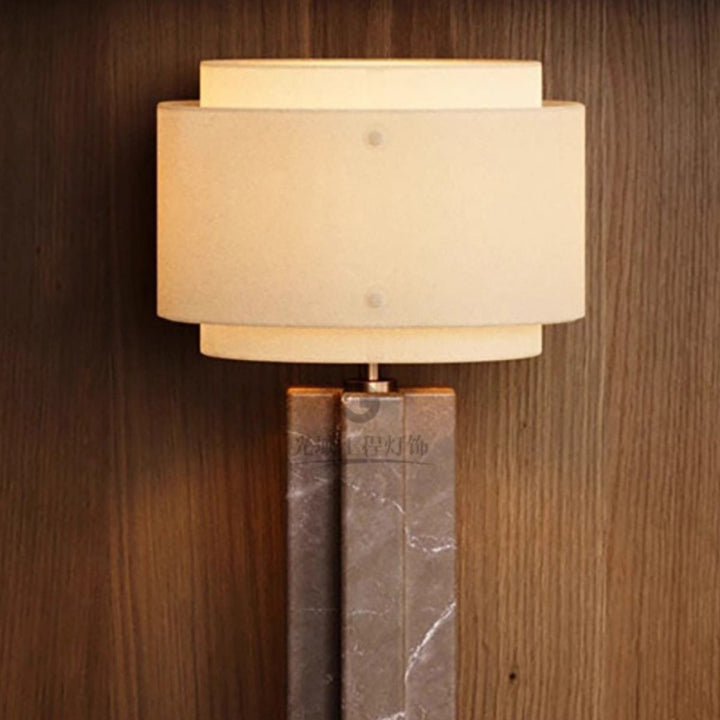 Contemporary stone table lamp