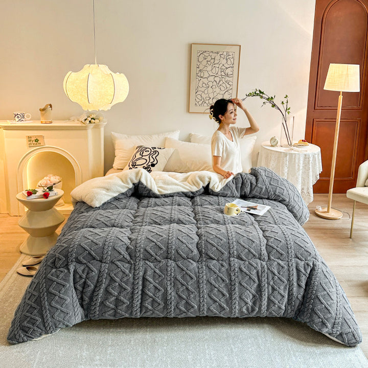 Plush Sherpa Throw Blanket