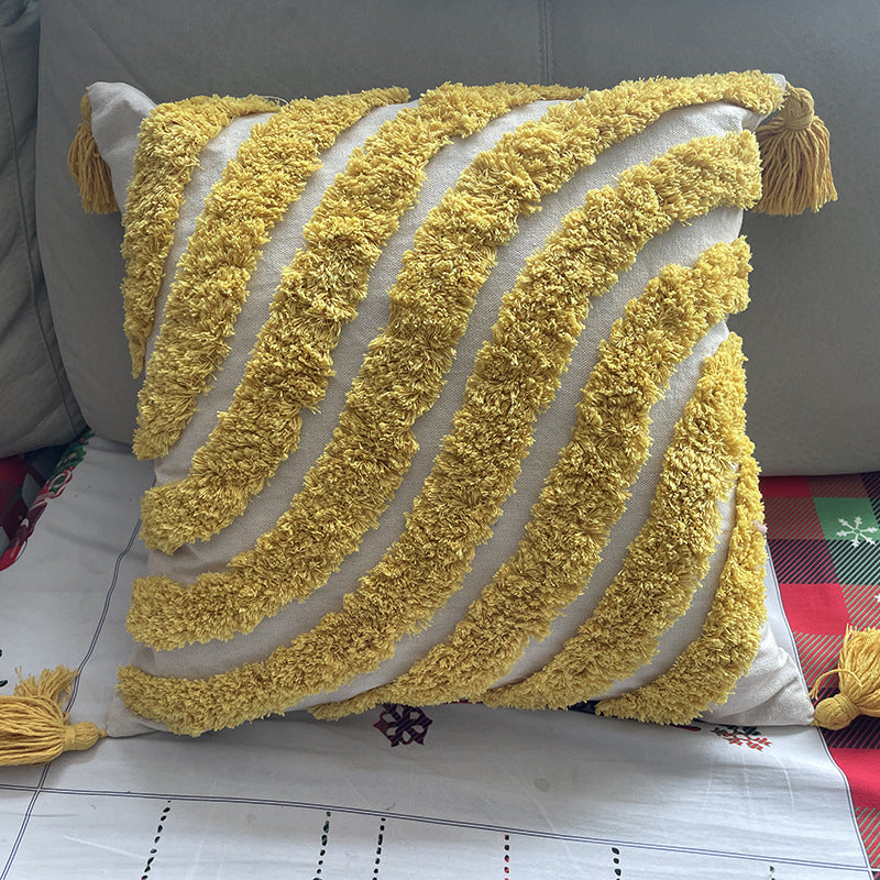 Textured Bohemian Decorative Throw Pillow