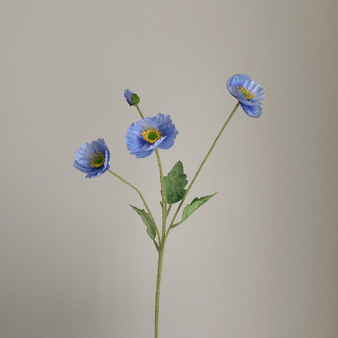 Lifelike Artificial Poppy Stem Arrangement