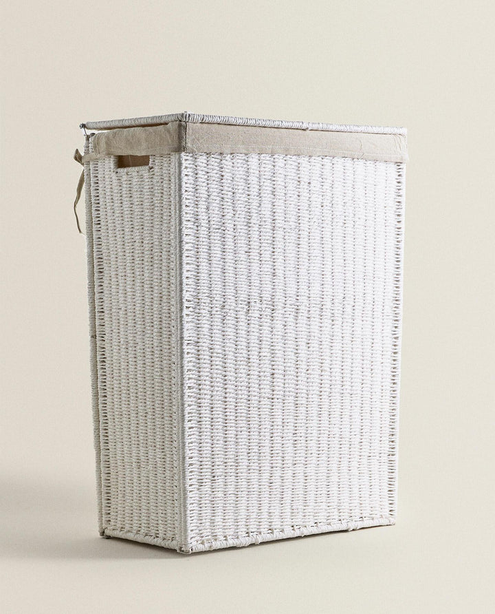 High-quality laundry basket made of natural wicker