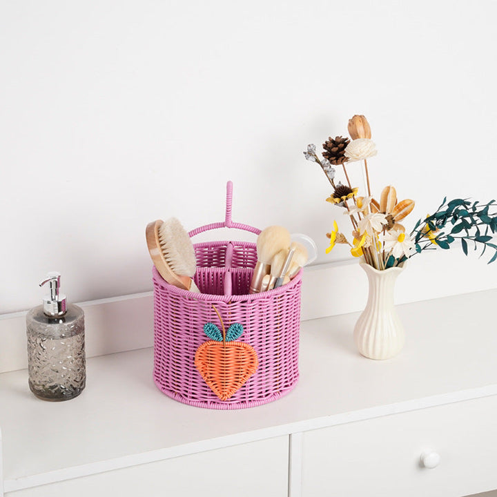 Multi-Compartment Decorative Organizer Basket