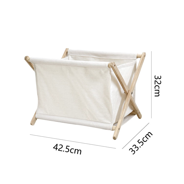 Modern laundry basket with folding frame