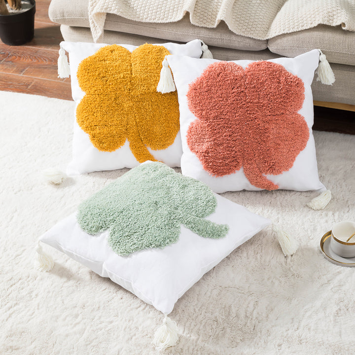 Textured Pom-Pom Decorative Throw Pillow