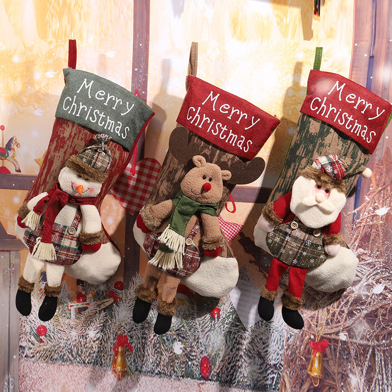 Decorative Christmas stocking in reindeer design