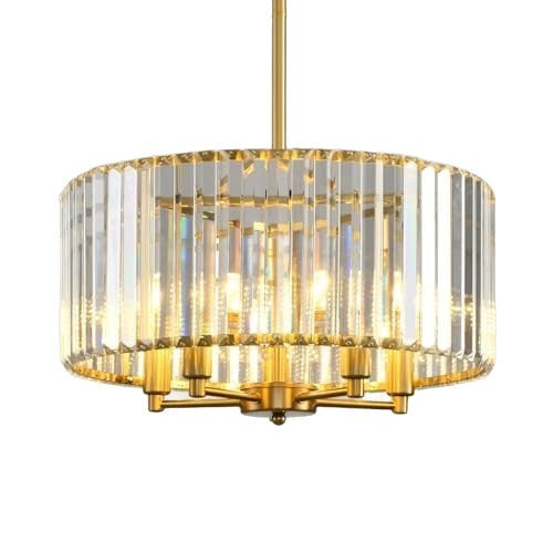 Crystal Ribbed Modern Pendant Light