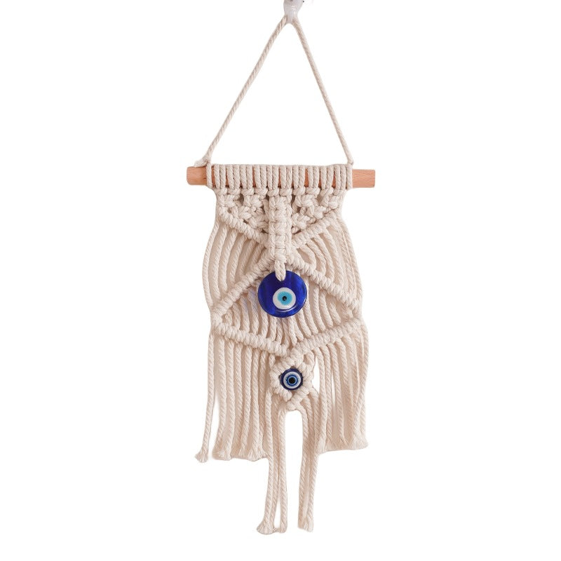 Macrame Wall Decor with Protective Evil Eye