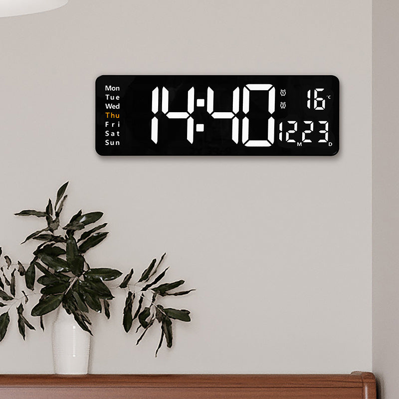Digital wall clock with multifunctional LED display