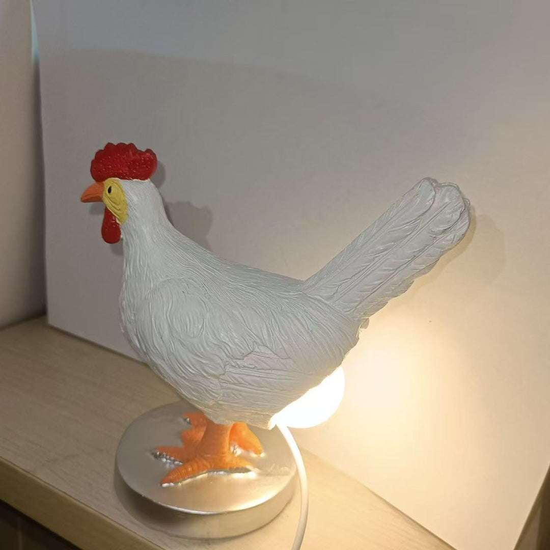 Table lamp in chicken shape