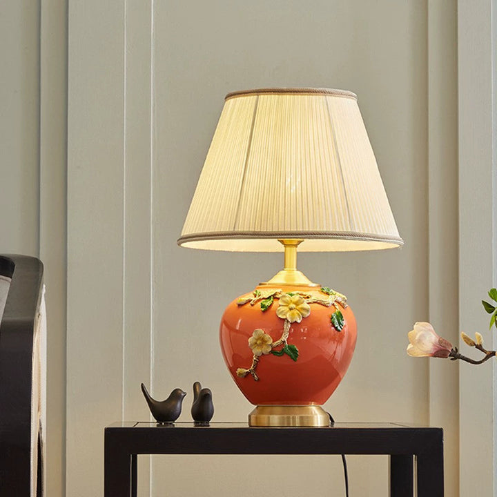 Artistic ceramic table lamp