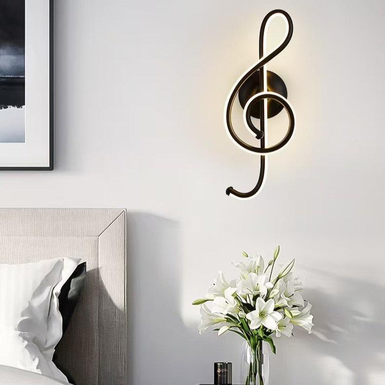 Sculptural Violin Key LED Ambient Wall Light