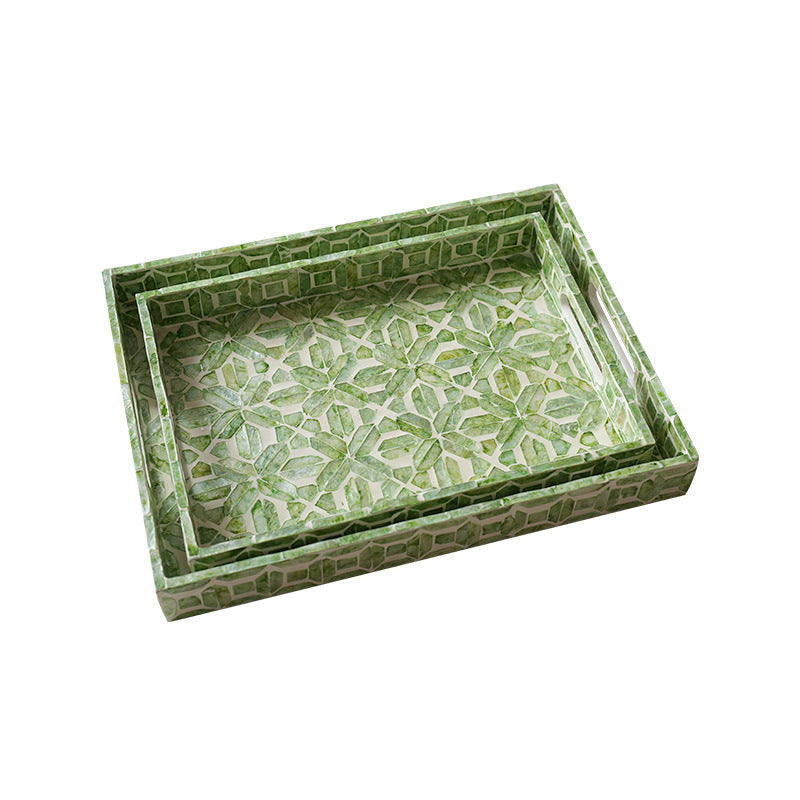 Elegant Serving Plate with Floral Relief Design