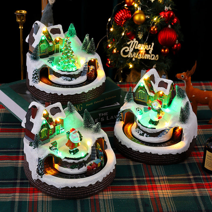 Illuminated Christmas village figure
