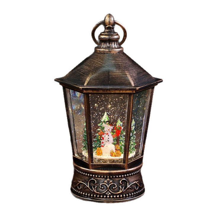 Decorative lantern with Christmas motifs