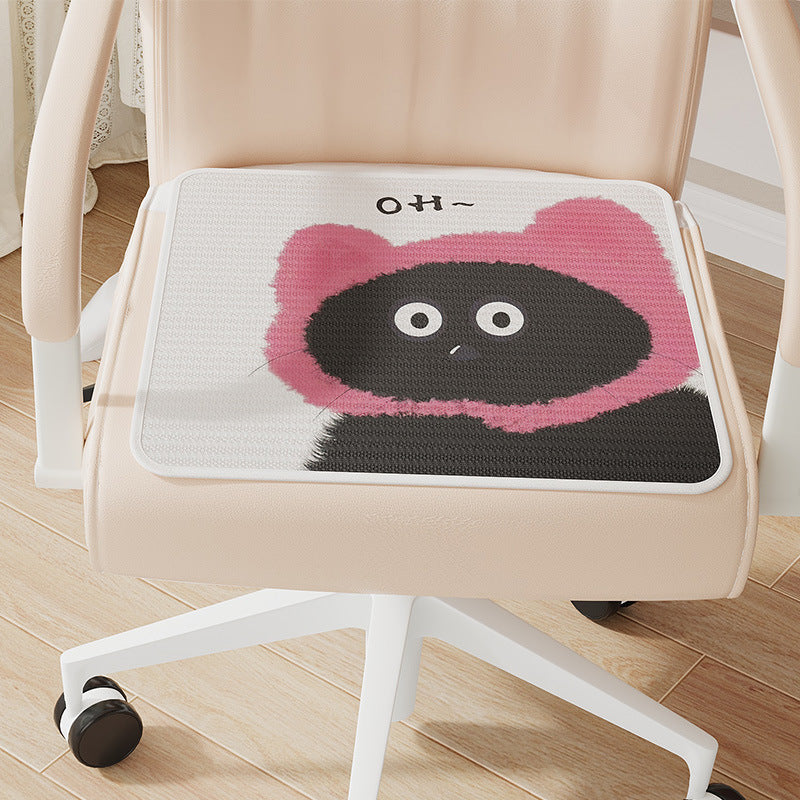 Ergonomic Printed Breathable Chair Seat Cushion Pad with Non-Slip Backing