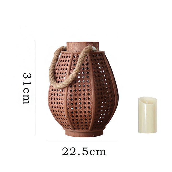 Decorative lantern holder made of natural material