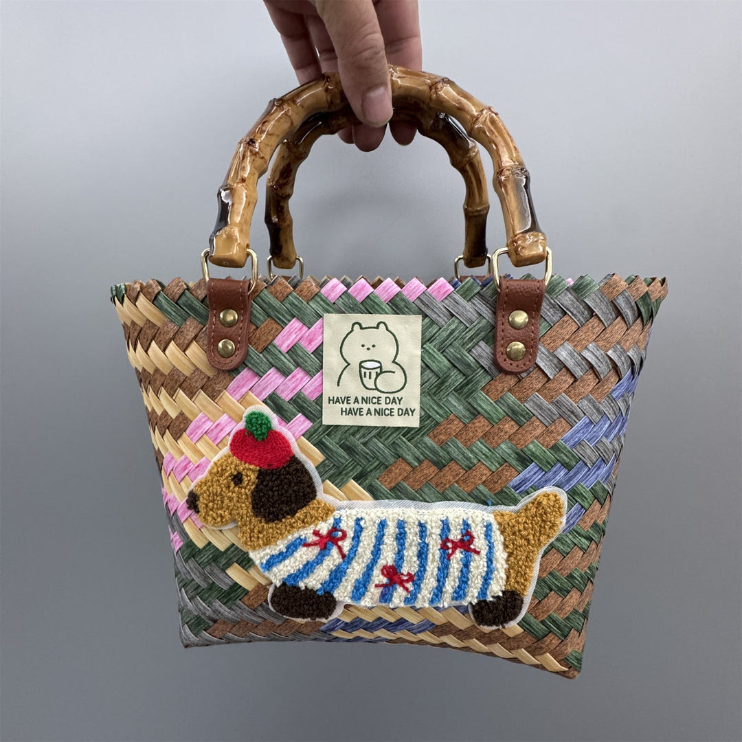 Playful and Handmade Basket Bag