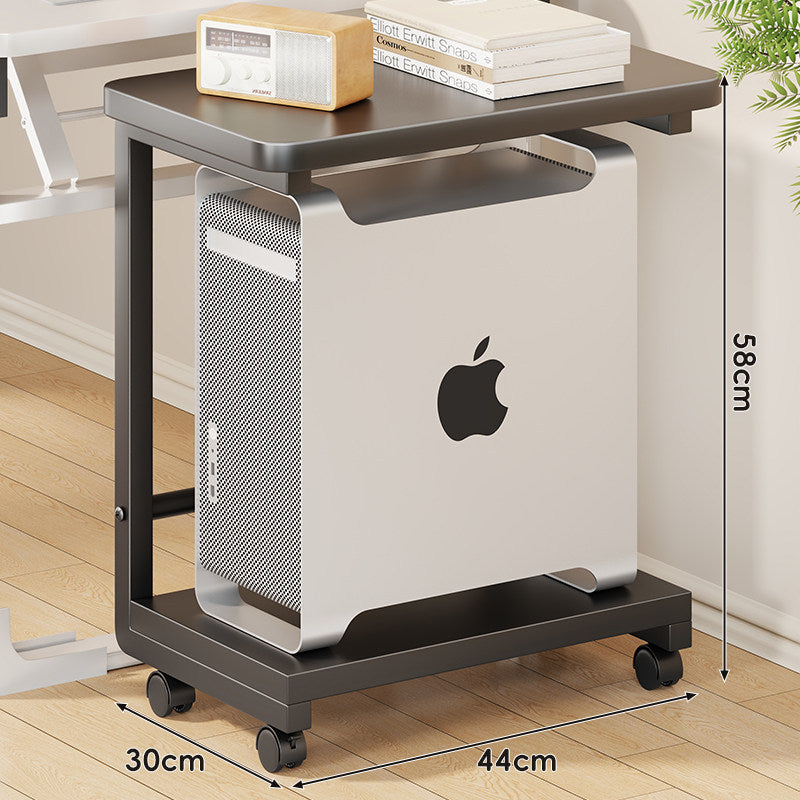 Rolling CPU Tower Stand with Ventilated Metal Base Locking Casters and Cable Management