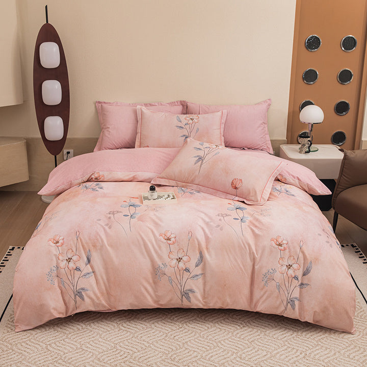 Nature-Inspired Botanical Print Duvet Cover Set
