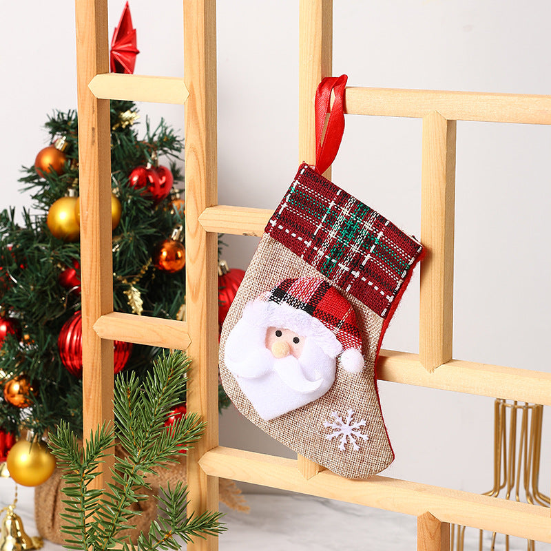 Festive Christmas stocking with reindeer motif