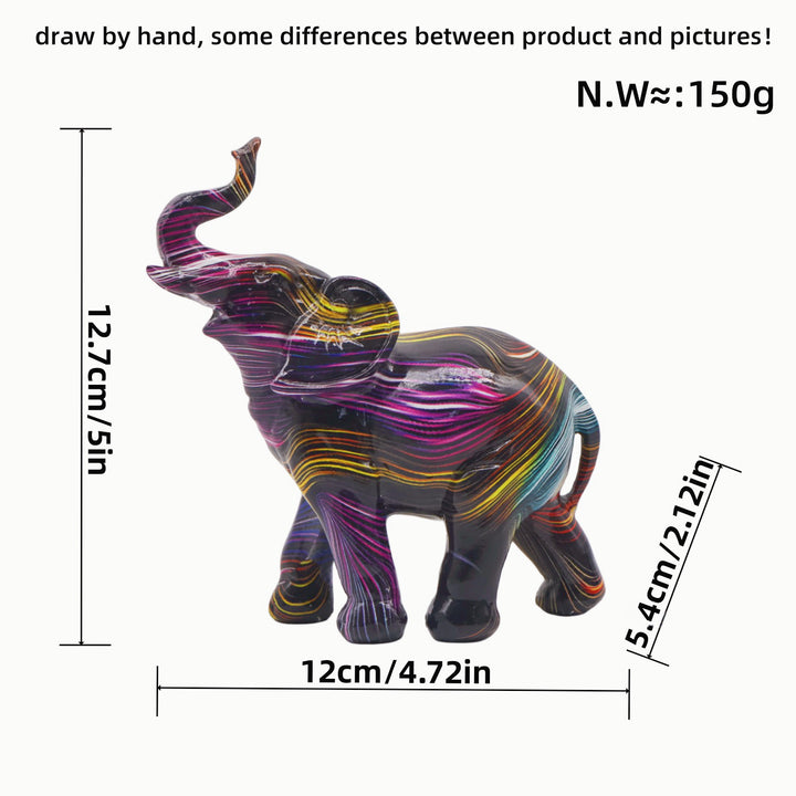 Colorful Elephants Figure