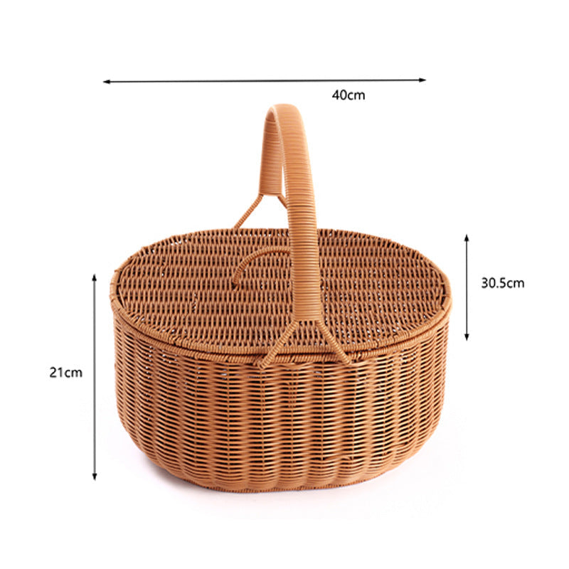 Stylish Woven Storage Basket with Lid