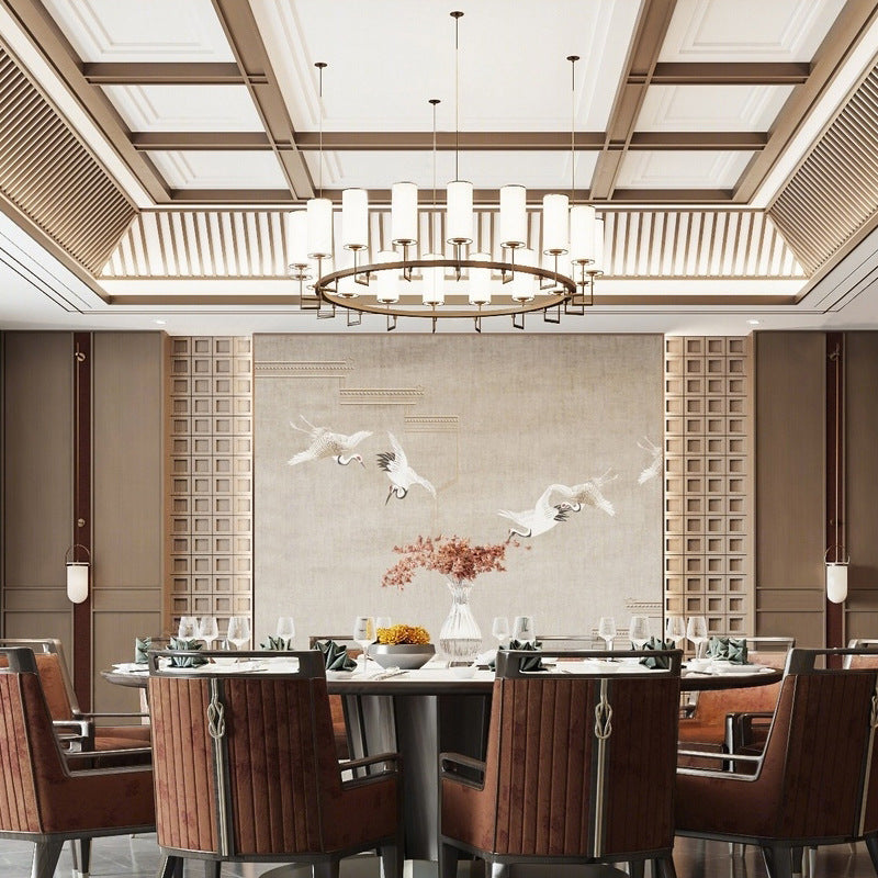 Modern round dining table with sleek finish