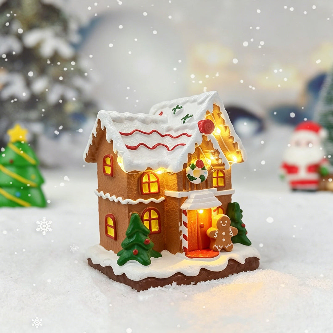 Glowing Christmas Village House