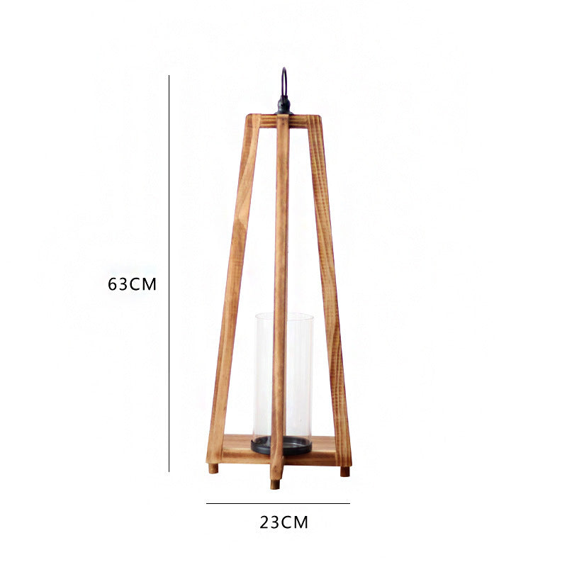 Stylish lantern made of wood