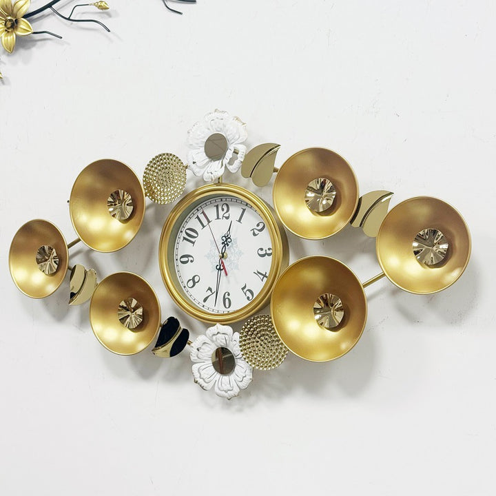 Elegant Decorative Wall Clock with Floral Accents