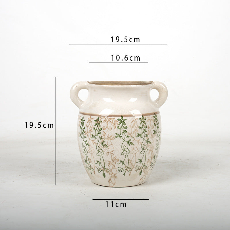 Flower decoration vessel with playful pattern