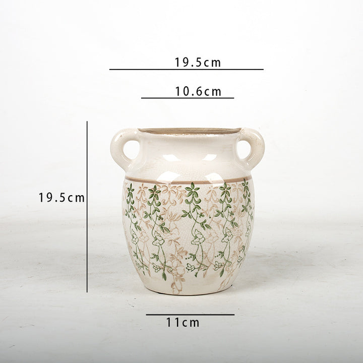Flower decoration vessel with playful pattern