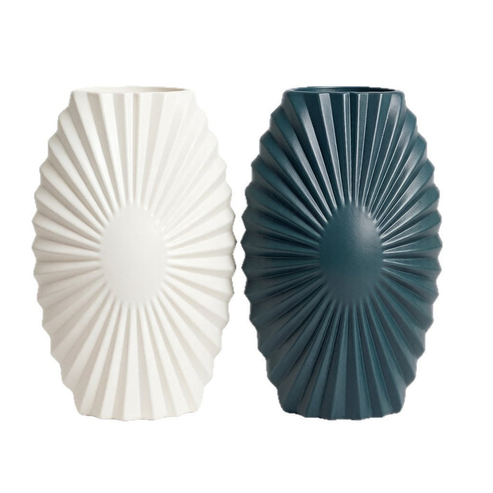 Textured Decorative Centerpiece Vase
