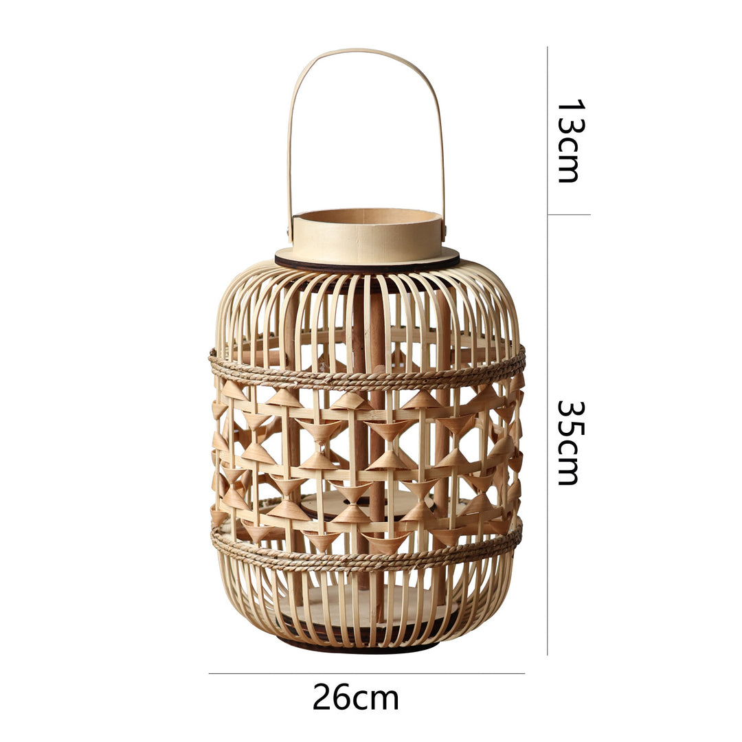 Decorative Lantern made of woven bamboo