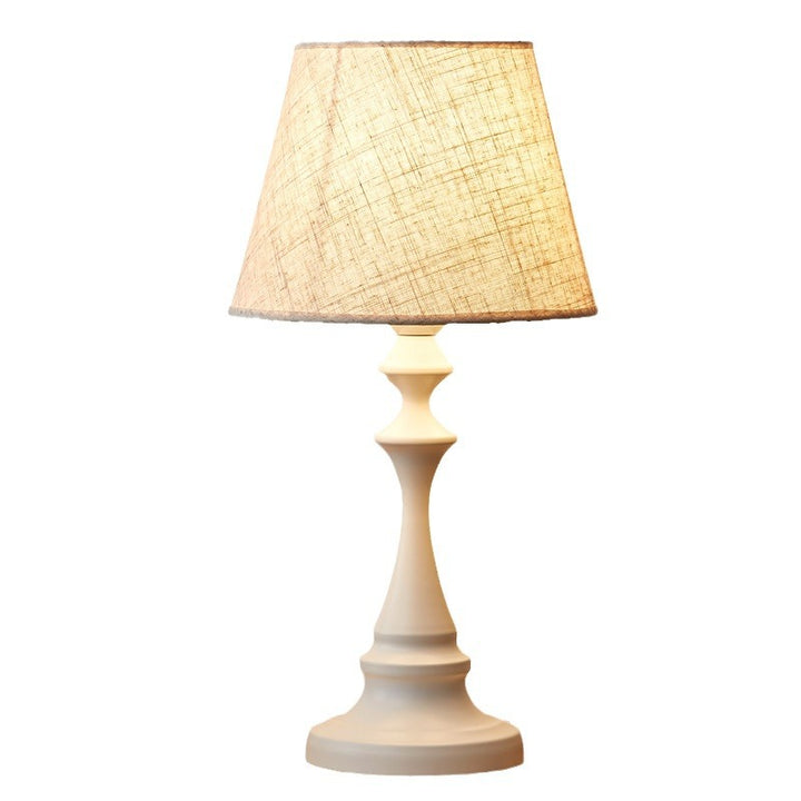 Modern table lamp with fabric shade