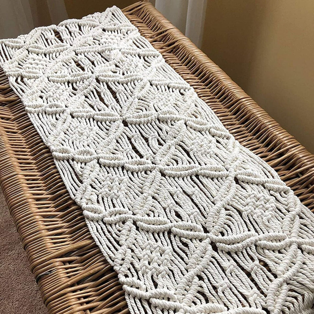 Decorative Macrame Fringe Runner