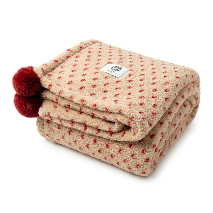 Plush Dot Pattern Blanket