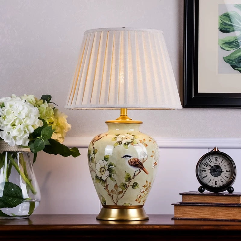 Decorative ceramic table lamp