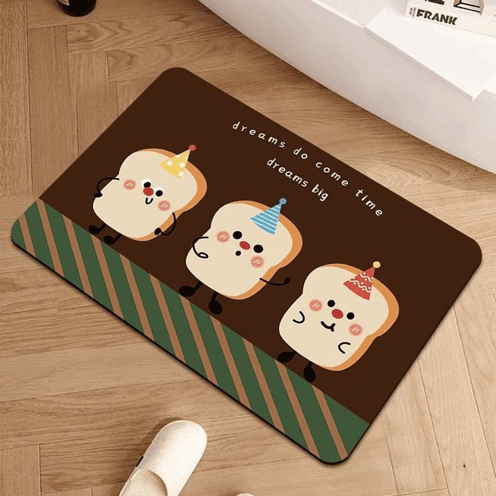 Cartoon Dog-Themed Decorative Bath Mat for Home