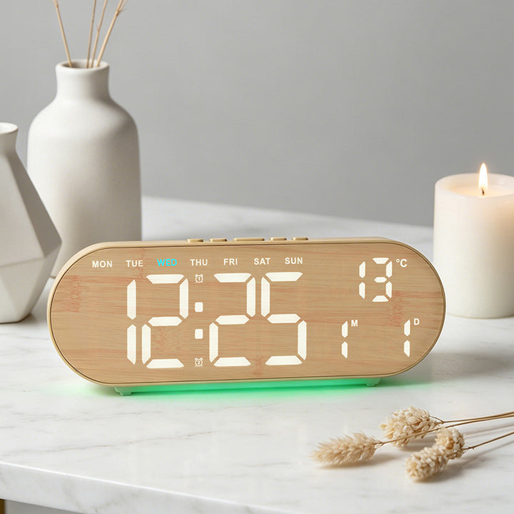 Digital Multi-Function Alarm Clock with Temperature Display