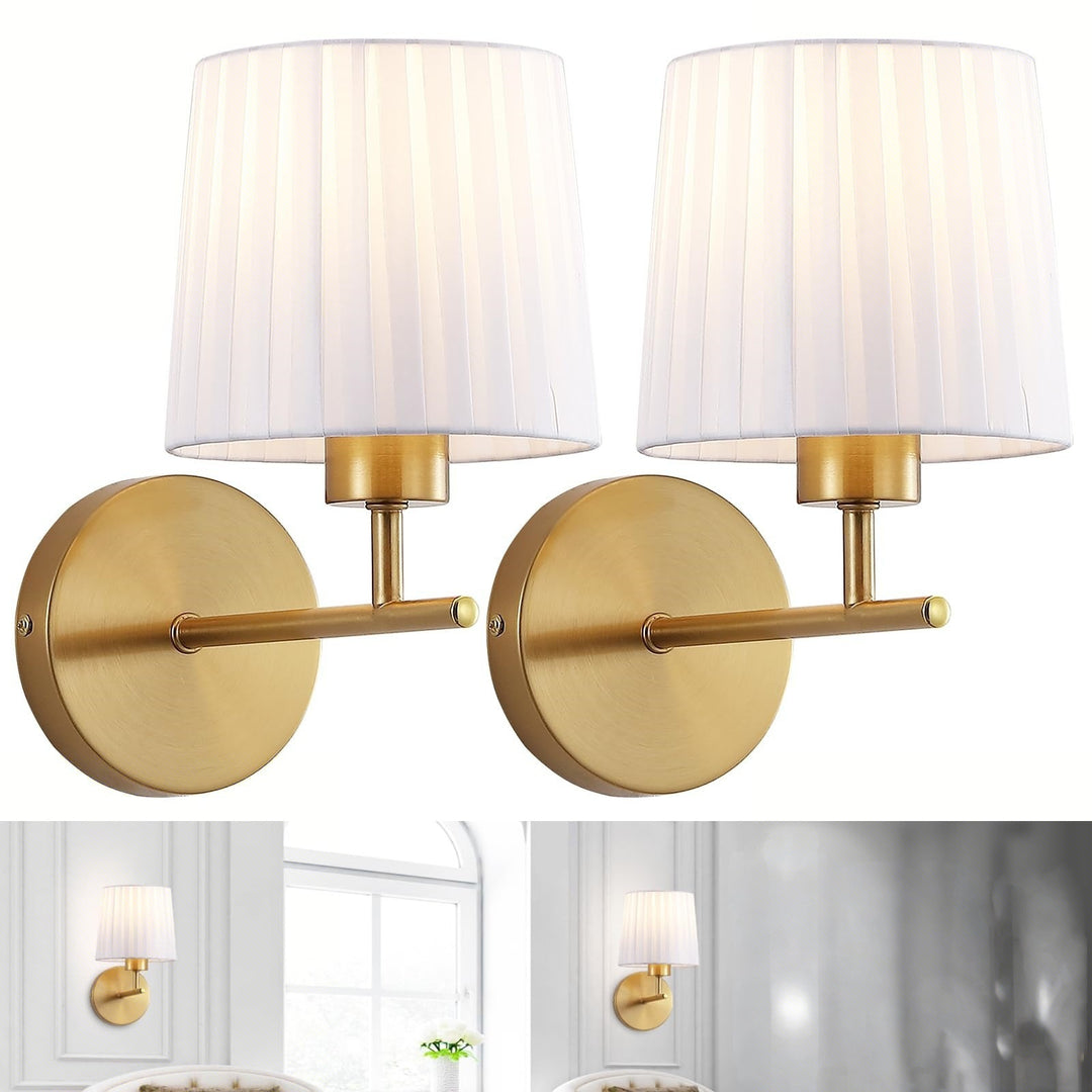 Elegant pleated umbrella wall lamp