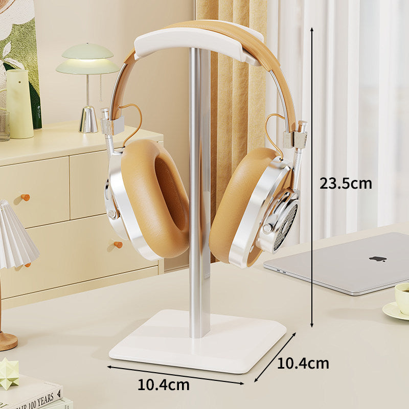 Minimalist Vertical Headphone Stand with Compact Weighted Base and Cushioned Arched Headrest